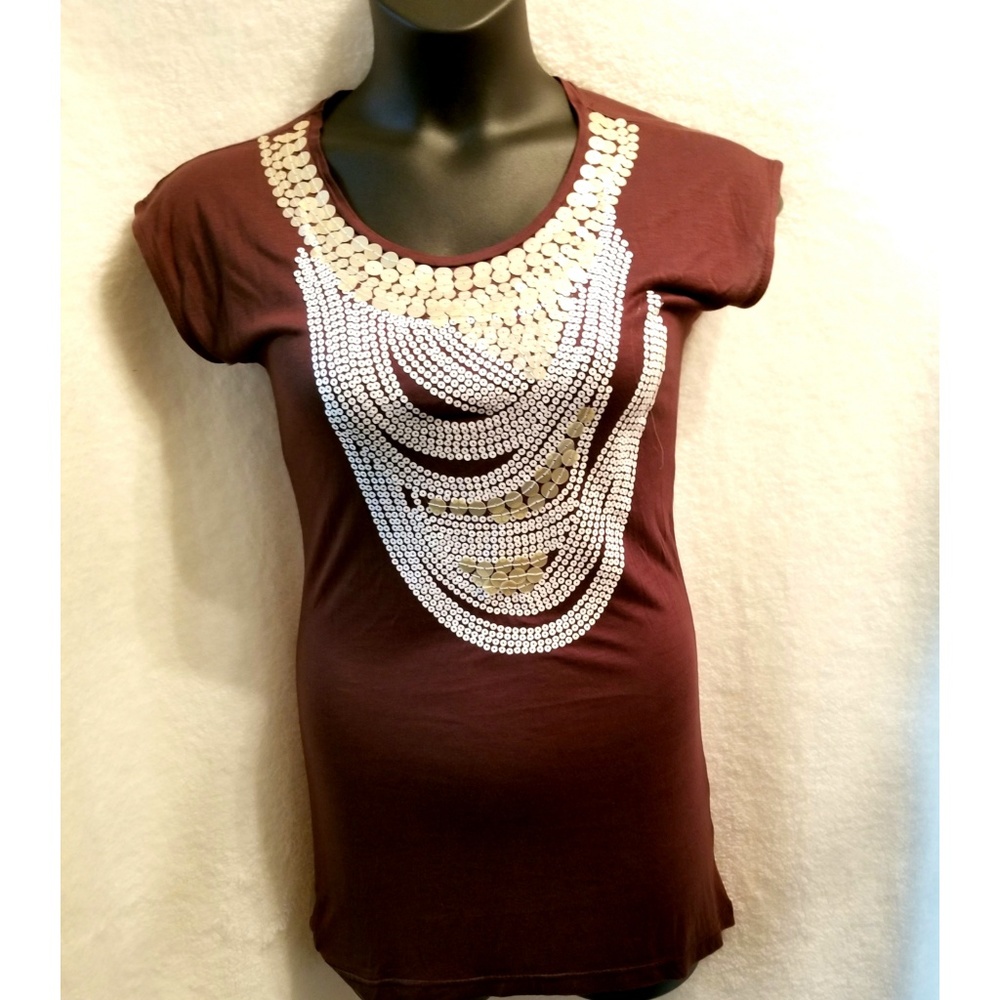 Extra Long Sequin Top